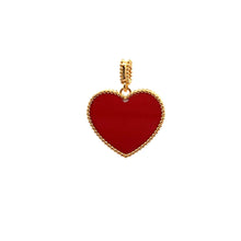 Load image into Gallery viewer, 18K Gold Pendant Red Agate Heart - Rafant