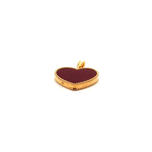 Load image into Gallery viewer, 18K Gold Pendant Red Agate Heart - Rafant