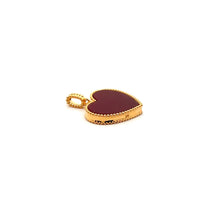 Load image into Gallery viewer, 18K Gold Pendant Red Agate Heart - Rafant