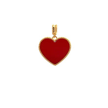 Load image into Gallery viewer, 18K Gold Pendant Red Agate Heart - Rafant