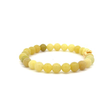 Load image into Gallery viewer, 18K Gold Money Bag Lucky Charm Bracelet Gemstones Lemon Jade 6mm - Rafant