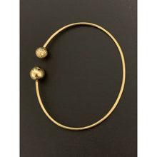 Load image into Gallery viewer, 18K Gold Bracelet Bangle Balls Oval 2.88 grams Size 6.5 inches