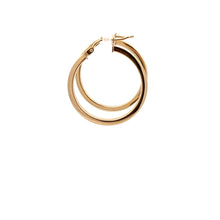 Load image into Gallery viewer, 18K Gold Earrings Hoops Polished 1.84 grams - Rafant