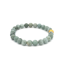 Load image into Gallery viewer, 18K Gold Money Ball Lucky Bracelet Gemstones Natural Burmese Jade 6mm - Rafant