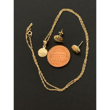 Load image into Gallery viewer, 18K Gold Necklace Chain 15.75 inches Round Circle Pendant 2.31 grams - Rafant