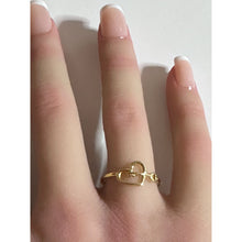 Load image into Gallery viewer, 18K Gold Ring Heart Key Size 7 - Rafant