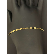Load image into Gallery viewer, 18K Gold Bracelet Paperclips 7.5 inches 1.01 grams