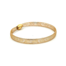 Load image into Gallery viewer, 18K Gold Bracelet Mesh Soft Bangle Size 6 Flexible - Rafant