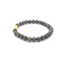 Load image into Gallery viewer, 18K Gold Dragon Pixiu Piyao Lucky Charm Beads Bracelet Gemstones Pyrite 6mm - Rafant