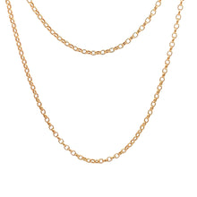 Load image into Gallery viewer, 18K Yellow Gold Necklace Chain Cable Link 2.30 grams 19.5 inches - Rafant