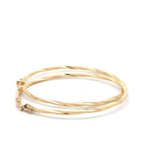 Load image into Gallery viewer, 18K Gold Earrings Hoops Spiral Extra Large 2.20 grams - Rafant