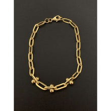 Load image into Gallery viewer, 18K Gold Bracelet Chain Link Paperclip 7.5 inches 3.81 grams