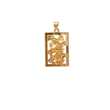 Load image into Gallery viewer, 18K Gold Pendant Dragon Rectangle - Rafant