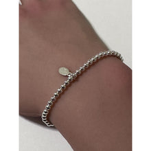 Load image into Gallery viewer, 925 Sterling Silver Beaded Stretch Stacking Bracelet Minimalist Star Charm