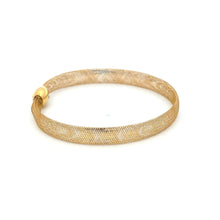 Load image into Gallery viewer, 18K Gold Bracelet Mesh Soft Bangle Size 6 Flexible - Rafant