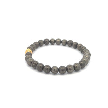 Load image into Gallery viewer, 18K Gold Money Ball Lucky Bracelet Gemstones Pyrite 6mm - Rafant