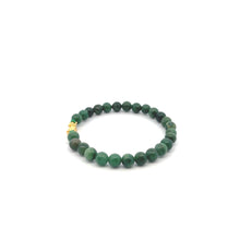 Load image into Gallery viewer, 18K Gold Pixiu Piyao Lucky Charm Bracelet Natural African Jade Gemstones 6mm - Rafant