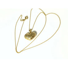Load image into Gallery viewer, 18K Gold Necklace Chain 18 Inches Puffed Heart Pendant Charm - Rafant