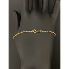 Load image into Gallery viewer, 18K Gold Bracelet Chain Rolo Link 7.5 inches 1.05 grams