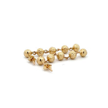 Load image into Gallery viewer, 18K Gold Earrings Beads Balls Dangle Drop 2.08 grams - Rafant