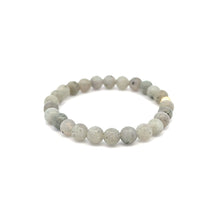 Load image into Gallery viewer, Natural Labradorite 6mm Stretchable Bracelet 18k Gold Bead Charm - Rafant
