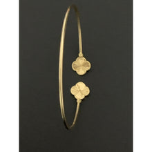 Load image into Gallery viewer, 18K Gold Bracelet Bangle Flower 3.55 grams Size 6.25 inches - Rafant