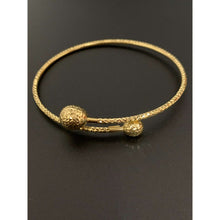 Load image into Gallery viewer, 18K Gold Bangle Bracelet Double Oval 7 inches 3.54 grams
