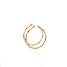 Load image into Gallery viewer, 18K Gold Earrings Hoops Spiral 1.55 grams - Rafant