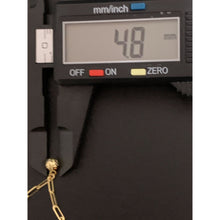 Load image into Gallery viewer, 18K Gold Bracelet Paperclips 7.25 inches with Heart Ball Charms 2.21 grams - Rafant