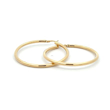 Load image into Gallery viewer, 18K Gold Earrings Hoops Loops Large 1.93 grams - Rafant