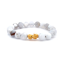 Load image into Gallery viewer, 18K Gold Pixiu Piyao Bracelet Natural Gemstones 8-10mm Birthstones Wealth Bracelet - Rafant
