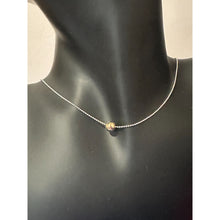 Load image into Gallery viewer, 925 Sterling Silver Add-a-Bead Chain with 18k Solid Gold Accent, Customizable Minimalist Necklace Interchangeable Design