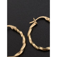 Load image into Gallery viewer, 18K Gold Earrings Hoops Loops Spiral 1 gram Small - Rafant