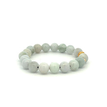 Load image into Gallery viewer, 18K Gold Money Ball Lucky Charm Beads Bracelet Gemstones Burmese Jade 8mm - Rafant