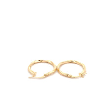 Load image into Gallery viewer, 18K Yellow Gold Earrings Hoops Spiral Small 1.04 grams - Rafant