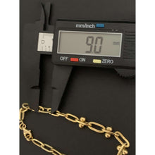 Load image into Gallery viewer, 18K Gold Bracelet Chain Link Paperclip 7.5 inches 3.81 grams