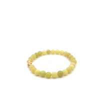 Load image into Gallery viewer, 18K Gold Pixiu Piyao Lucky Charm Bracelet Natural Lemon Jade Gemstones 6mm - Rafant