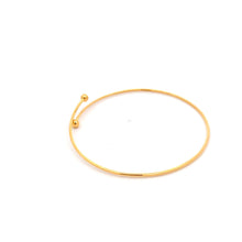 Load image into Gallery viewer, 18K Yellow Gold Bracelet Flexible Thin Wire Bangle Tiny Balls Size 6 inches - Rafant