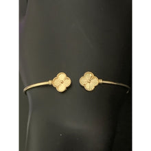 Load image into Gallery viewer, 18K Gold Bracelet Bangle Flower 3.55 grams Size 6.25 inches - Rafant