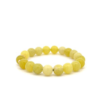 Load image into Gallery viewer, 18K Gold Money Ball Lucky Charm Beads Bracelet Gemstones Lemon Jade 8mm - Rafant