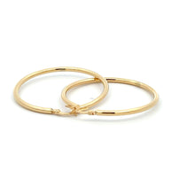 Load image into Gallery viewer, 18K Gold Earrings Hoops Loops Large 1.93 grams - Rafant
