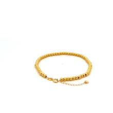 Load image into Gallery viewer, 18K Gold Bracelet Beaded Balls Size 6 inches plus 1 inch 1.19 grams - Rafant