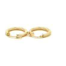 Load image into Gallery viewer, 18K Yellow Gold Earrings Hoops 1.63 grams - Rafant