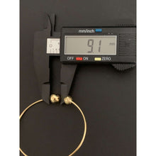 Load image into Gallery viewer, 18K Gold Bracelet Bangle Balls Oval 2.88 grams Size 6.5 inches