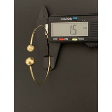 Load image into Gallery viewer, 18K Gold Bracelet Bangle Balls Oval 2.88 grams Size 6.5 inches