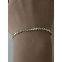 Load image into Gallery viewer, 925 Sterling Silver Beaded Stretch Stacking Bracelet Minimalist