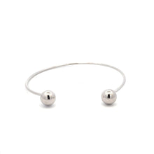 Load image into Gallery viewer, 925 Sterling Silver Bangle Wire Bracelet Adjustable Size 6 3/4 inches
