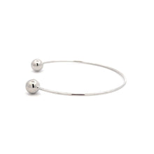 Load image into Gallery viewer, 925 Sterling Silver Bangle Wire Bracelet Adjustable Size 6 3/4 inches