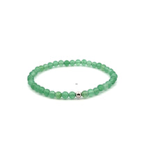 Load image into Gallery viewer, Natural Aventurine Gemstones Mini 4mm 18K Gold Charm Bead - Rafant