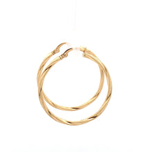 Load image into Gallery viewer, 18K Gold Earrings Hoops Spiral 1.52 grams - Rafant